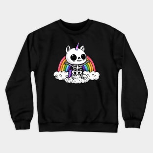 Cute Unicorn Skeleton Crewneck Sweatshirt